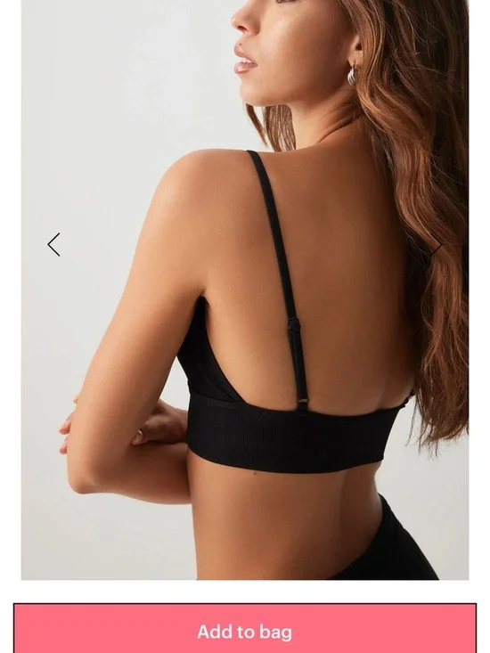 Seamless Rib Triangle Bralette - Picture 2 of 2